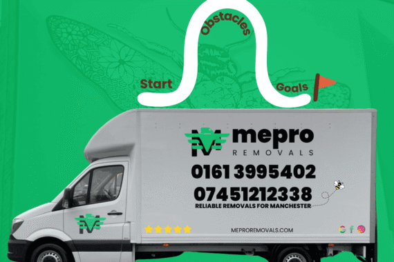 Mepro Removals team carefully navigating Manchester Moving Obstacles