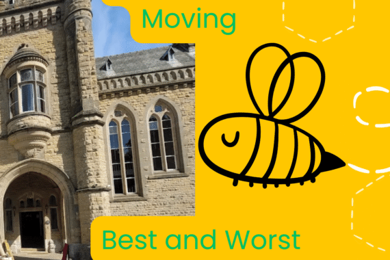 A split image showing sunny vs. rainy Manchester days, illustrating factors for 'Manchester Moving: Best and Worst Months'